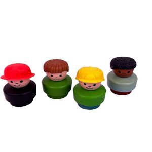 Lot Of 4 Vintage 90s Fisher Price Chunky Little People Toddler Toy
